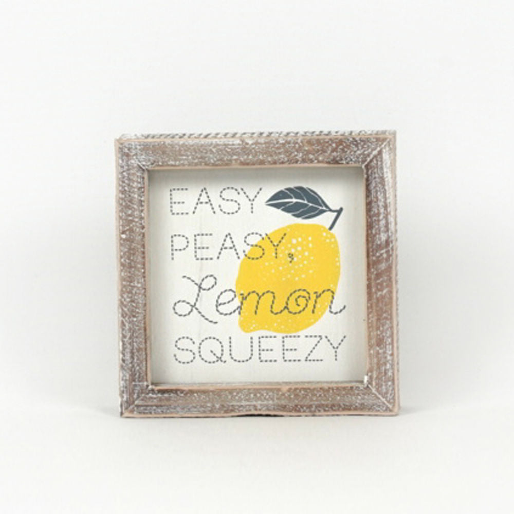 Reversible Lemon/Home Sweet Home Framed Sign