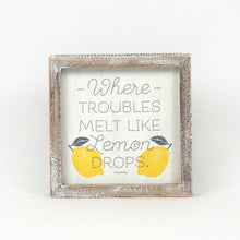 Load image into Gallery viewer, Reversible Lemon Drops/Red, White, Blue Framed Sign_CLEARANCE
