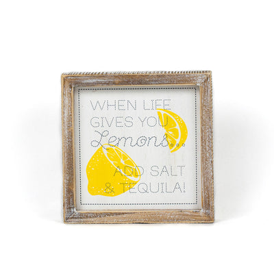 Reversible Lemons/Party Framed Sign_CLEARANCE