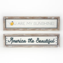 Load image into Gallery viewer, Reversible Sunshine/America Framed Sign_CLEARANCE
