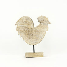 Load image into Gallery viewer, Mango Wood Rooster On A Stand - Two Sizes
