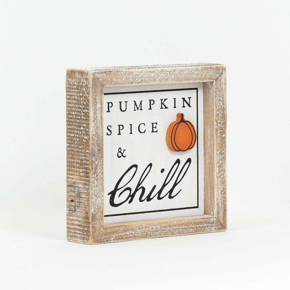 Reversible Here for the Boos/Pumpkin Spice Block Sign