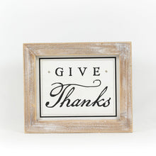 Load image into Gallery viewer, Reversible Tricks Just Treats/Give Thanks Block Sign
