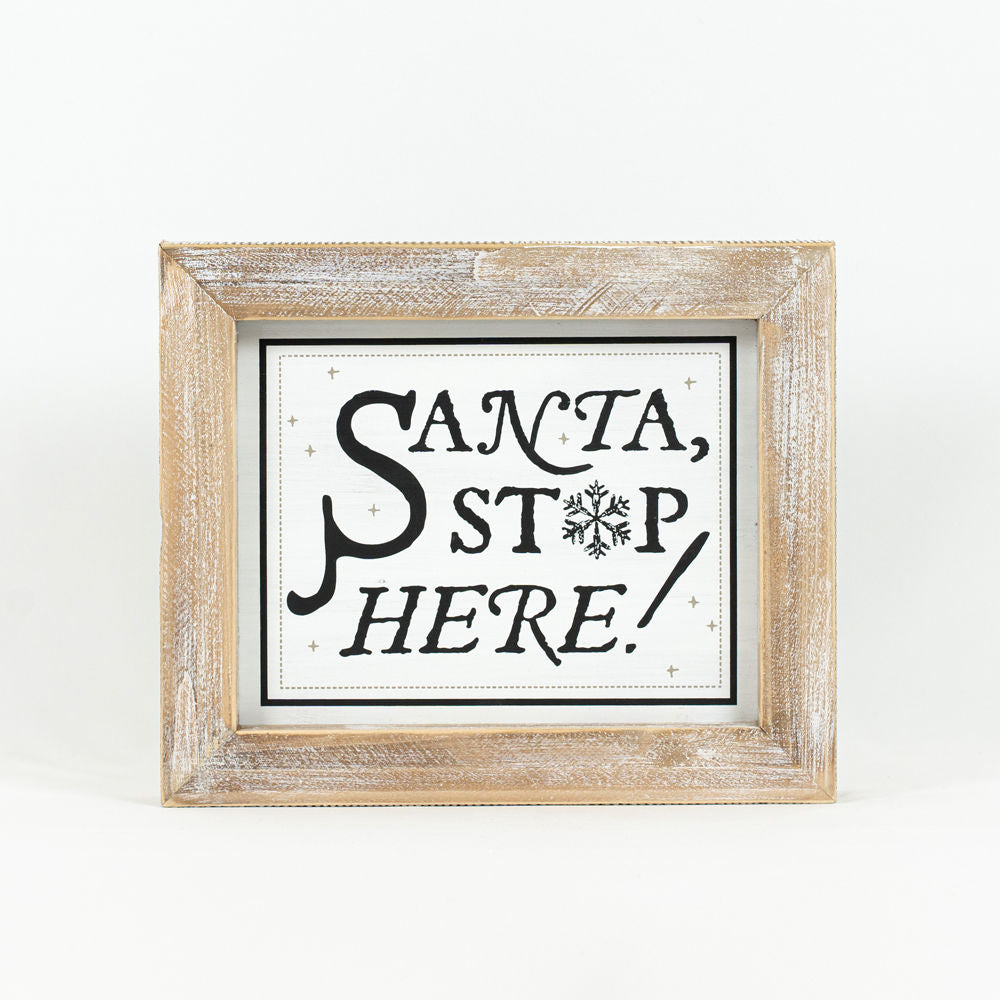 Reversible Fright This Way/Santa Stop Block Sign