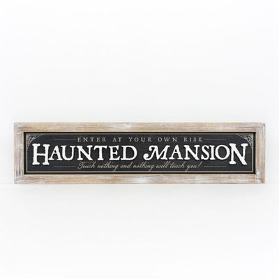 Reversible Haunted Mansion Sign