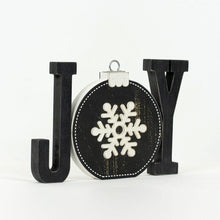 Load image into Gallery viewer, Reversible Chunky Wood &quot;Joy&quot; Cutout black

