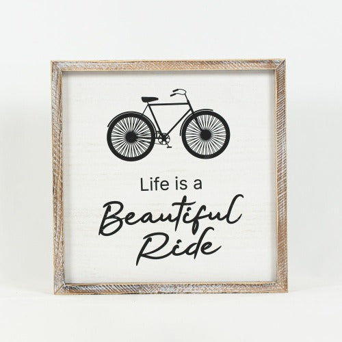 Reversible Wood Framed Skates & Life Is A Beautiful Ride bike