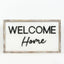 Reversible Wood Framed Welcome Home & Tree Sign welcome