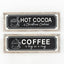 Reversible Wood Framed Hot Cocoa & Coffee Sign