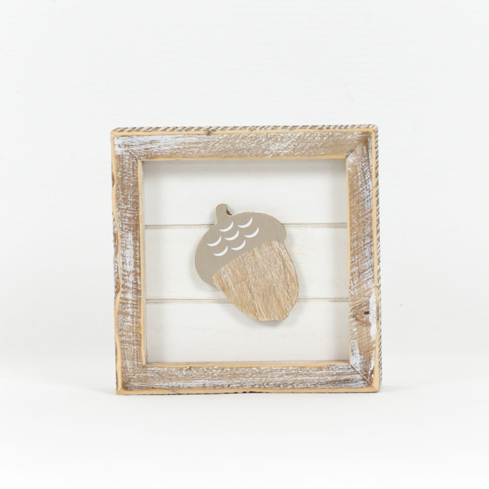 Reversible Ghost/Acorn Block Sign_CLEARANCE