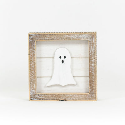 Reversible Ghost/Acorn Block Sign_CLEARANCE