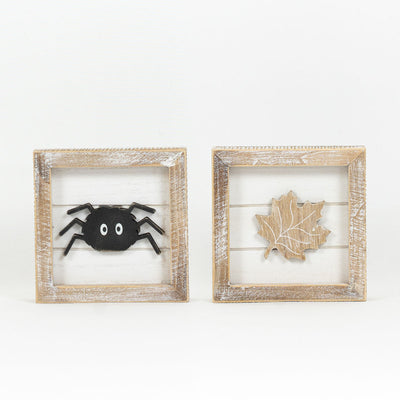 Reversible Spider/Leaf Block Sign_CLEARANCE