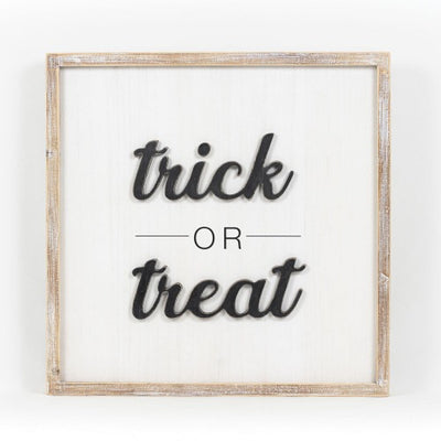 Reversible Trick Or Treat/Autumn Is My Favorite Color Block Sign trick or treat