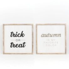 Load image into Gallery viewer, Reversible Trick Or Treat/Autumn Is My Favorite Color Block Sign
