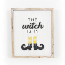 Load image into Gallery viewer, Reversible The Witch Is In/I Love Fall Most of All Block Sign
