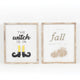 Reversible The Witch Is In/I Love Fall Most of All Block Sign