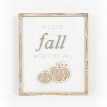 Load image into Gallery viewer, Reversible The Witch Is In/I Love Fall Most of All Block Sign
