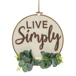 Live Simply Sampler Wall Hanger