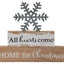 Assorted Brick Tabletop Signs With Cutout Galvanized Snowflake all hearts