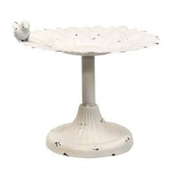 Shabby Chic Ornate Metal Mini Bird Bath