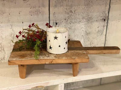 Whitewashed Votive Candle Holder