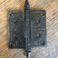 Antique Decorative Cast Iron Steeple Tip Door Hinge - 4" x 4"