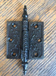 Antique Decorative Cast Iron Steeple Tip Door Hinge - 3" x 3"