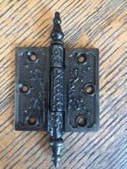 Antique Decorative Cast Iron Steeple Tip Door Hinge - 3