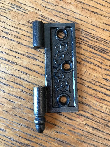 Antique Cast Iron  Door Hinge, Right Half Only - 3½" x 3" front