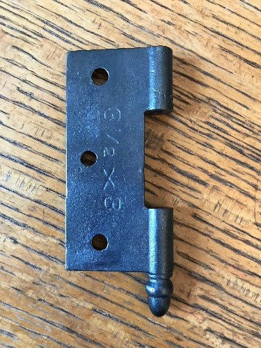 Antique Cast Iron  Door Hinge, Right Half Only - 3½" x 3" back