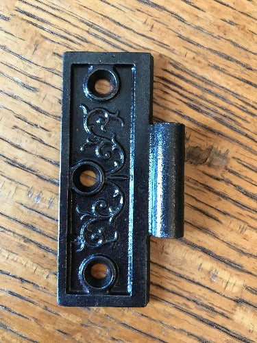 Antique Cast Iron Door Hinge, Half Only - 3½" x 3" front