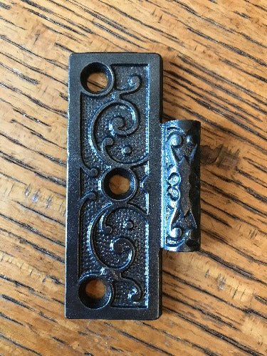 Antique Cast Iron Door Hinge, Half Only - 3½" x 3" front