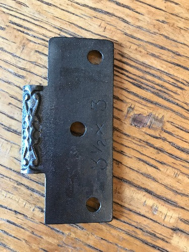 Antique Cast Iron Door Hinge, Half Only - 3½" x 3" back