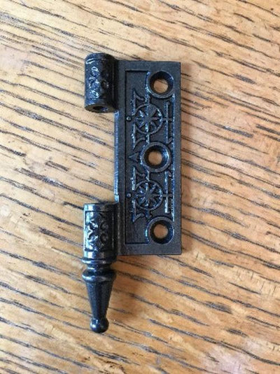 Antique Cast Iron  Door Hinge, Right Half Only - 3" x 2½" front