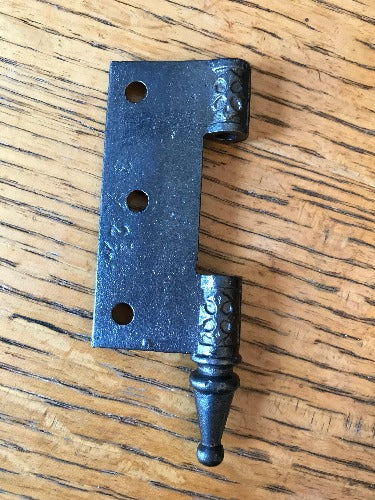 Antique Cast Iron  Door Hinge, Right Half Only - 3" x 2½" back