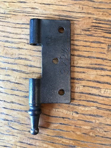 Antique Cast Iron  Door Hinge, Left Half Only - 3" x 2½" back