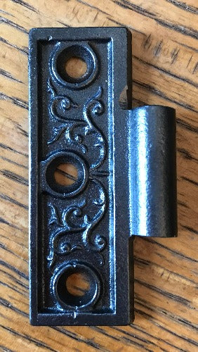 Antique Cast Iron  Door Hinge, Half Only - 3" x 2½" front