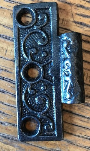 Antique Cast Iron  Door Hinge, Half Only - 3" x 2½" front