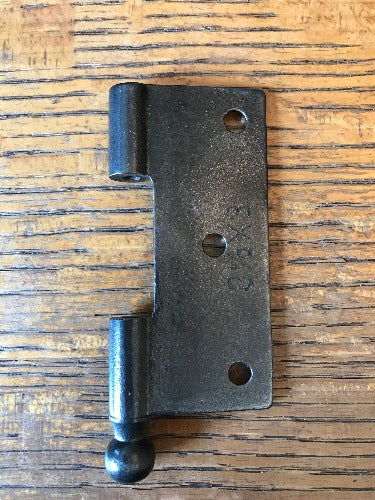 Antique Cast Iron  Door Hinge, Left Half Only - 3½" x 3" back