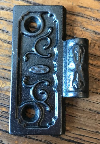 Antique Cast Iron  Door Hinge, Half Only - 2½" x 2½" front