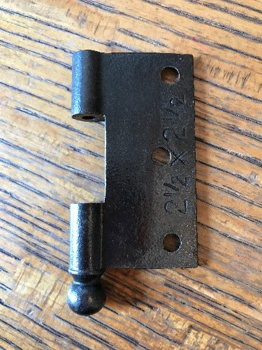 Antique Cast Iron  Door Hinge, Left Half Only - 2½" x 2½" back