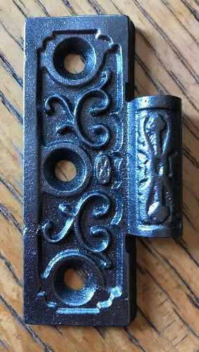 Antique Cast Iron  Door Hinge, Half Only - 3" x 2½" front