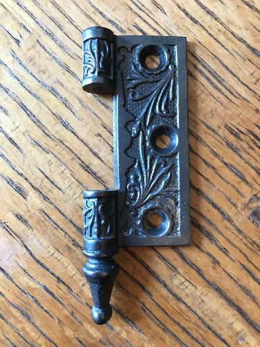 Antique Cast Iron Door Hinge, Right Half Only - 3" x 2½"