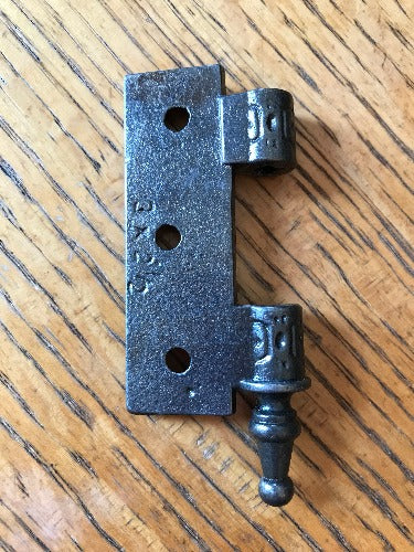 Antique Cast Iron Door Hinge, Right Half Only - 3" x 2½" back