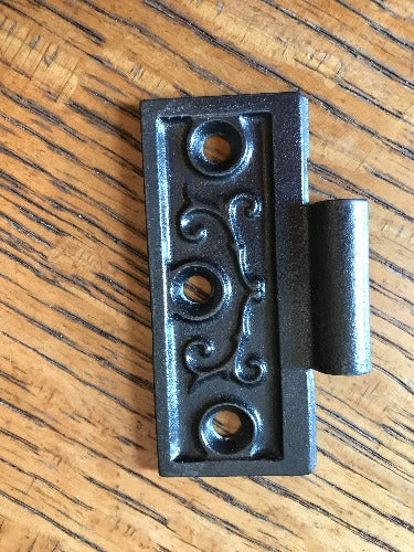 Antique Cast Iron Door Hinge, Half Only - 3" x 3"