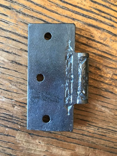 Antique Cast Iron Door Hinge, Half Only - 3" x 3" back