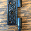 Antique Decorative Cast Iron Door Hinge - Left Half Only - 3" x 3"