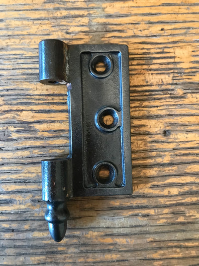 Antique Decorative Cast Iron Door Hinge - Right Half Only - 3" x 3"