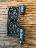 Antique Decorative Cast Iron Door Hinge - Left Half Only - 3