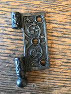 Antique Decorative Cast Iron Door Hinge - Right Half Only - 3